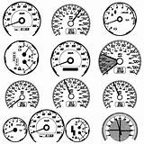 Speedometer Clipart Drawing Cliparts Library Line sketch template