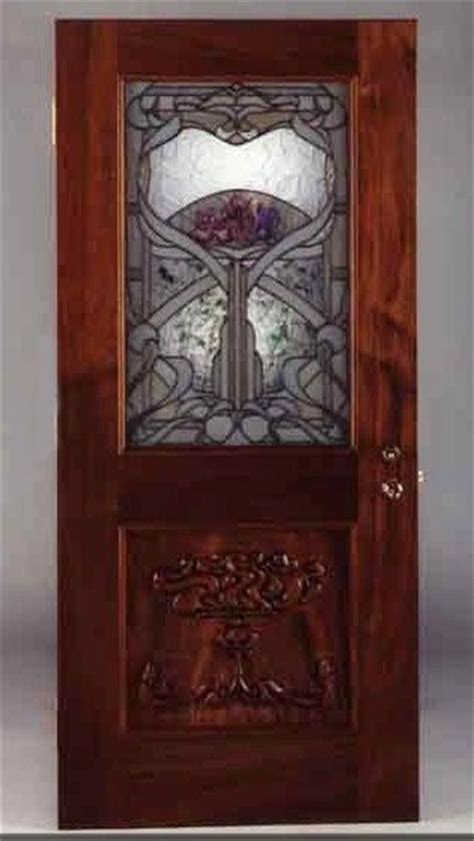 custom  stained glass art nouveau door  lederer
