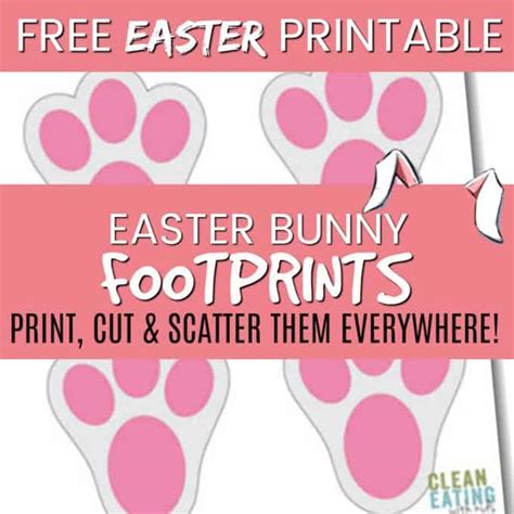 printable bunny footprints  clean eating  kids