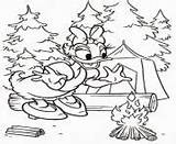 Camping Coloring Pages Disney Daisy Duck Printable Camp Baby sketch template