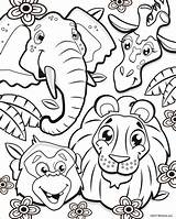 Jungle Coloring Pages Animal Kids Printable Print Colouring Sheets Scentos Zoo Cute Adult Choose Board sketch template