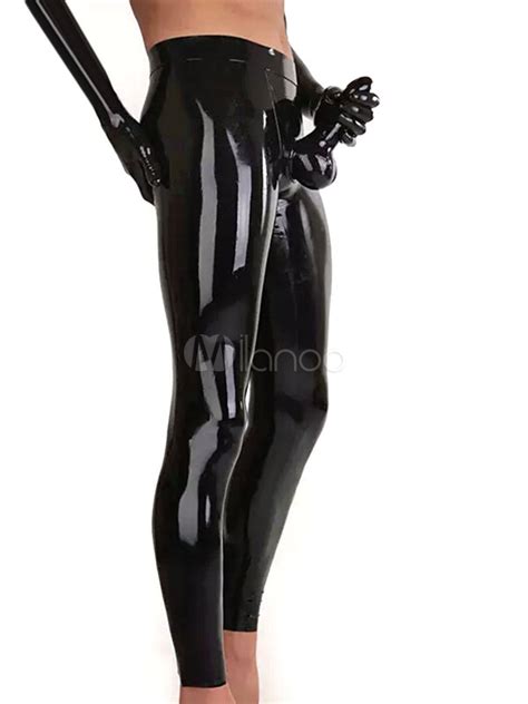 sexy costume hommes noir brillant costume métallique de