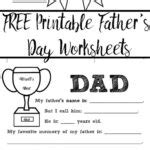 printable fathers day worksheets  designs