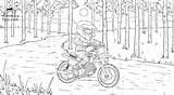 Bike Pw50 Dirtbikes Motorcycle sketch template