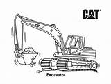 Coloring Pages Excavator Construction Cat Truck Equipment Caterpillar Color Drawings Machine Plow Printable Kids Print Colouring Tractor Sheets Mini Snow sketch template