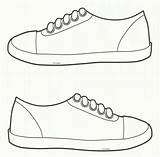 Shoes Template Sneaker Shoe Coloring Pages Clipart Preschool Printable Sneakers Boy Templates Pete Worksheets Kids Cat Applique Crafts Colouring Drawing sketch template