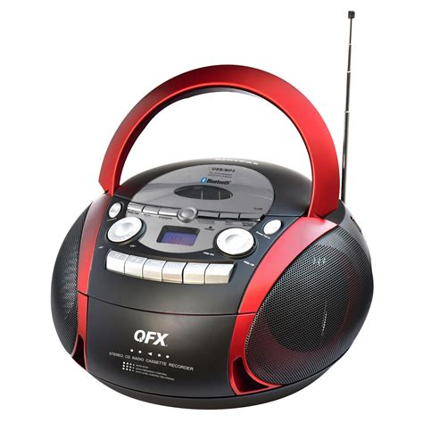 quantum fx portable amfm stereo radio  cdmpusbcassettebt player walmartcom