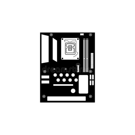 motherboard high resolution logo design stock illustration illustration  digital integrated