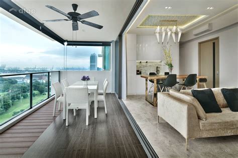 contemporary modern balcony dining room apartment design ideas  malaysia atapco