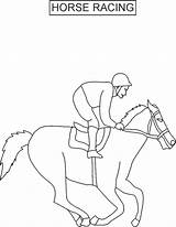 Colouring Jockey Derby Incase Tomorrow Horsey Caballos Youngandtae sketch template