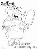 Zootopia Coloring Pages Jerry Sheets Mr Big Jr Printables Activity sketch template