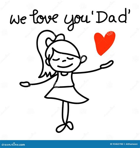 hand drawing concept fathers day dadday  love    slogan