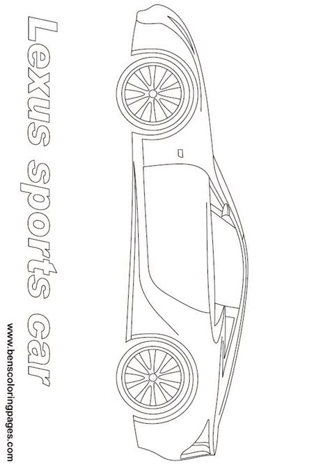 lexus sports car coloring page