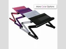Adjustable Vented Laptop Table Desk Portable Bed Tray Book Stand, Pink