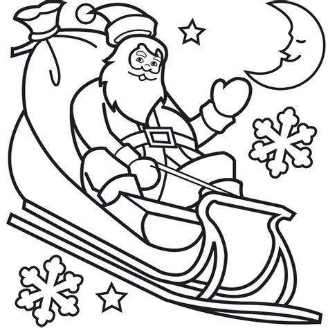 coloring pages  santa   sleigh  getcoloringscom