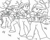 Coloring Together Pages Working Getdrawings Scout Boy sketch template