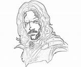 Aragorn Pages Coloring Lord Rings Template Legolas sketch template