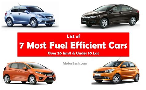 fuel efficient cars list   cars  fuel efficiency