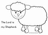 23 Psalm Coloring Pages Psalms Bible Shepherd Year 23rd Activities Crafts Sunday Template Toddler Kids Preschool Color School Jesus Sheep sketch template