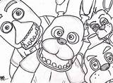 Animatronics Nights Freddy Freddys sketch template