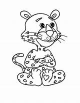 Leopard Baby Snow Coloring Pages Getcolorings sketch template