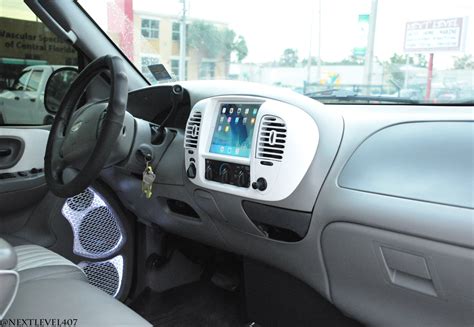 custom truck dash ford  ipad mini installed orlando custom audio