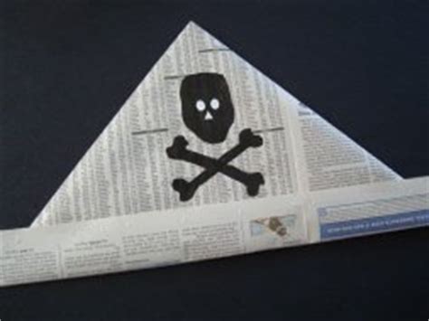 newspaper pirate hat