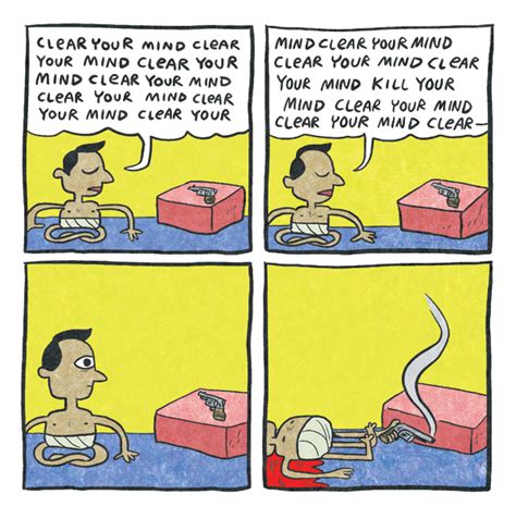 clear your mind gunshow yoga mind suicide comics funny comics and strips cartoons