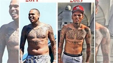 Chris Brown Shows Off Dramatic Weight Loss With Topless Before And