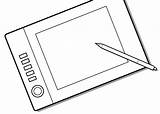 Tablet Animeoutline sketch template