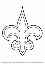 Saints Orleans Logo Draw Step Drawing Nfl Tutorials Learn Drawingtutorials101 sketch template