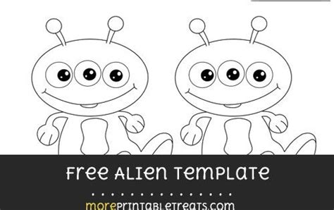 alien template medium shapes  templates printables