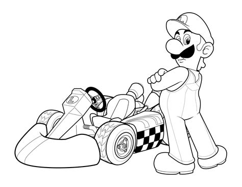 coloring pages mario kart coloring home