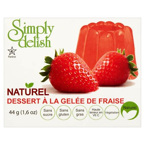 simply delish jel dessert strawberry 7 oz pack of 6