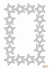 Frame Coloring Pages Stars Clipart Flower Color Printable Pdf Puzzle sketch template