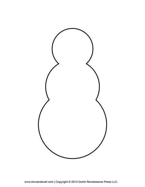 snowman clipart template printable coloring pages  kids