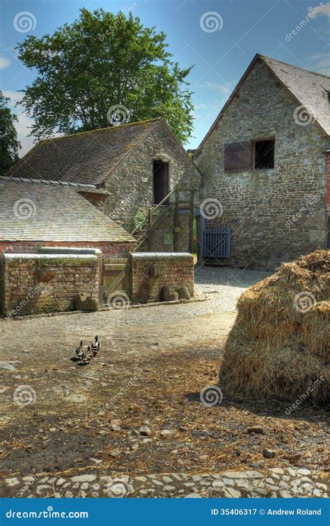 traditional english farmyard stock image image