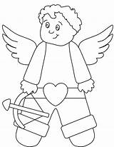 Cupid Valentine Pages Valentines Coloring Dab Clipart Line Template Library Cliparts Popular sketch template