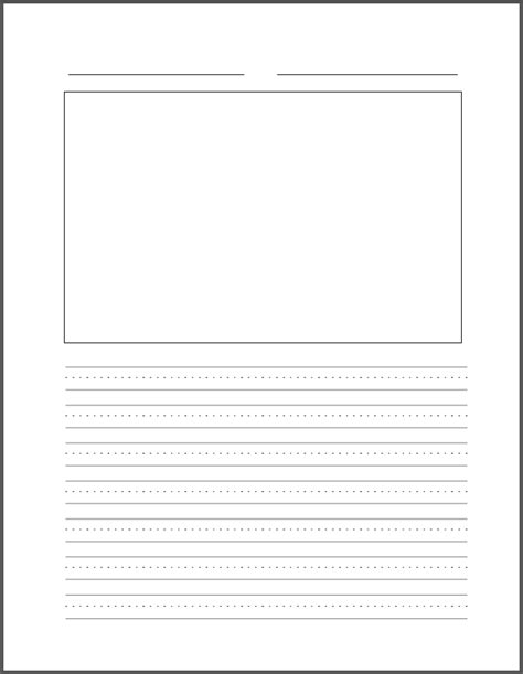 printable writing paper  picture box technicallanguagewebfccom