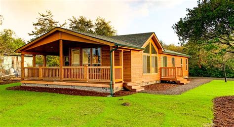 cedar lodge manufactured home porch log cabin mobile homes small modular homes