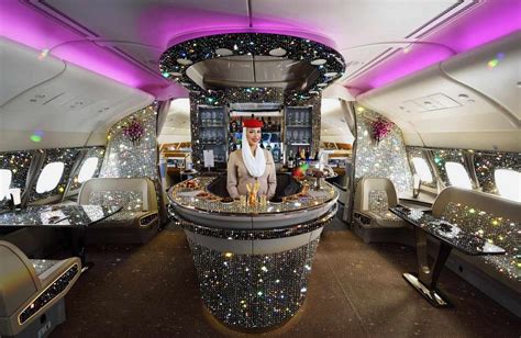 diamond encrusted onboard lounge   emirates