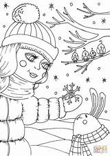 Coloring February Pages Peppy Winter Printable sketch template
