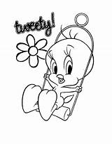 Tweety Coloring Looney Tunes Baby Cute Pages Bird Drawing Color Kids Print Disney Kidsplaycolor Choose Board sketch template