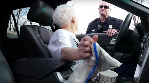elderly grandma is pulled over for speeding what she