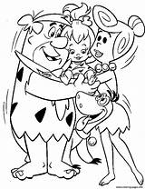 Cartoon Coloring Flintstones Pages Printable Print sketch template