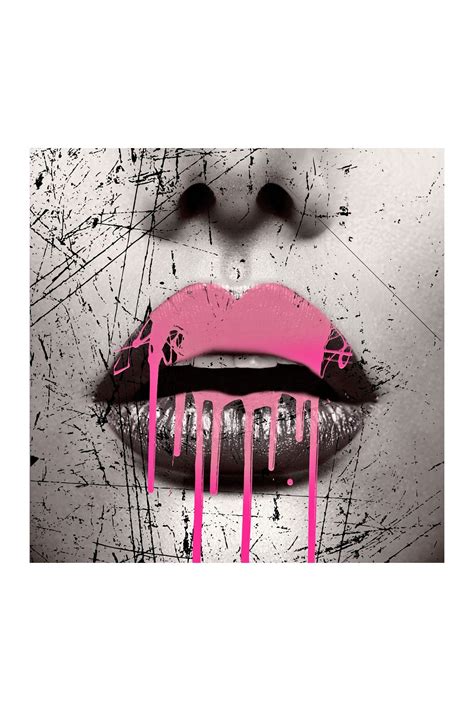dripping lips canvas wall art on hautelook photography and art