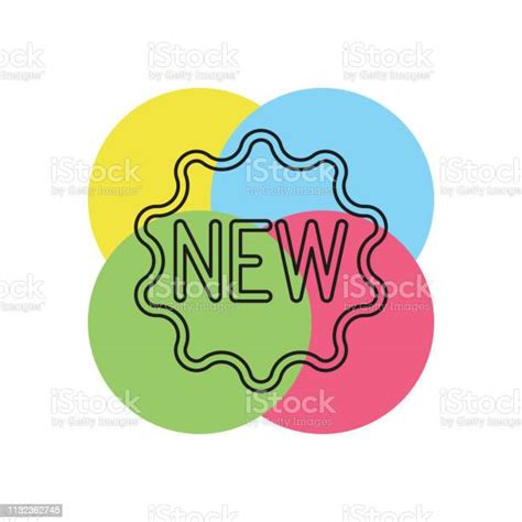 vector new label sticker new badge or sticker stock illustration