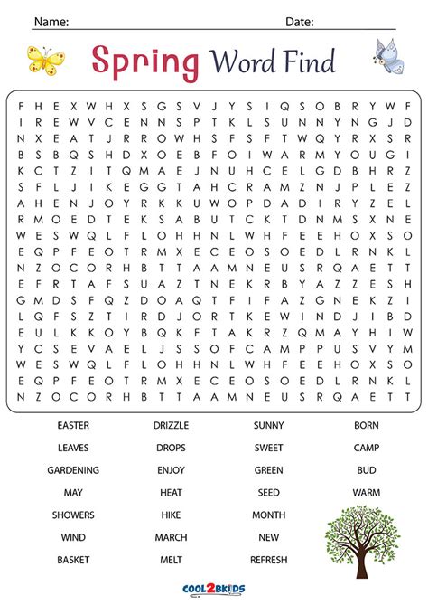 printable spring word search web find spring words  warm