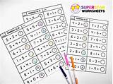 Addition Worksheets Digit Single Math Facts Simple sketch template
