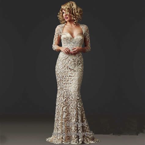 2016 Hot Sale Gorgeous Beaded Lace Mermaid Mother Of The Bride Dress